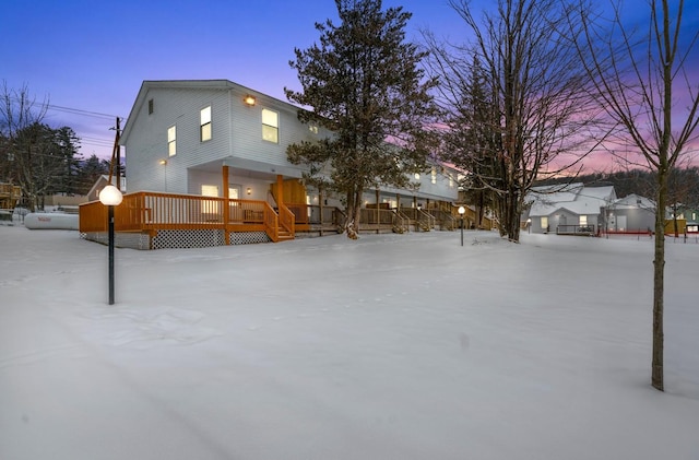 exterior space featuring a deck