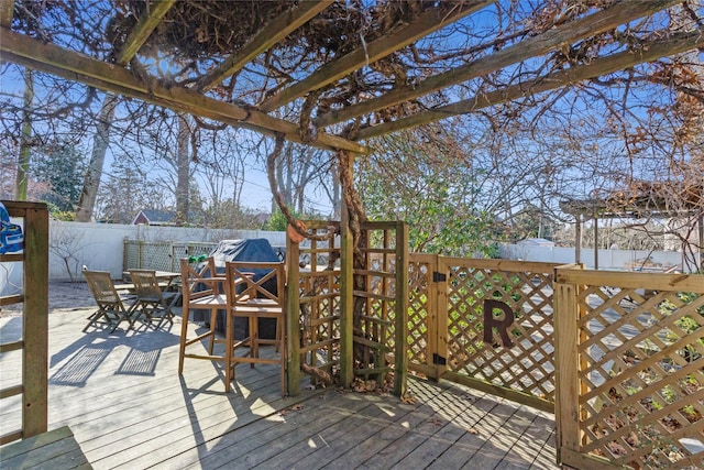 view of wooden deck