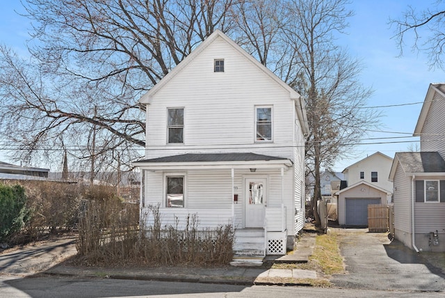 29 Thompson St, Port Jervis, NY 12771 - american foursquare style home with aphalt driveway and an outbuilding