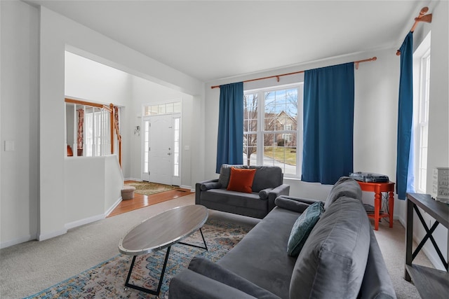 view of carpeted living room