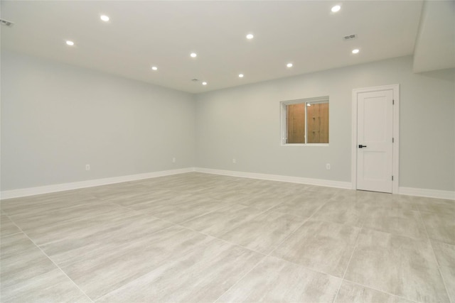 view of tiled spare room