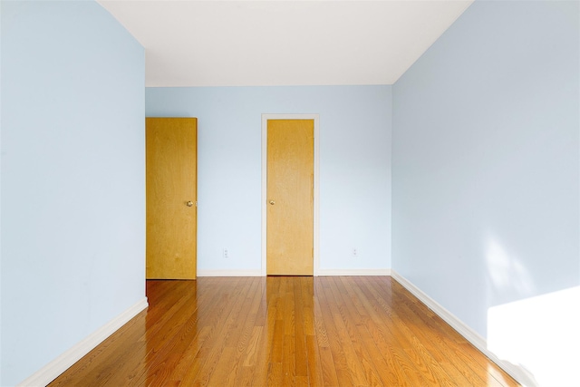 empty room featuring light wood-type flooring