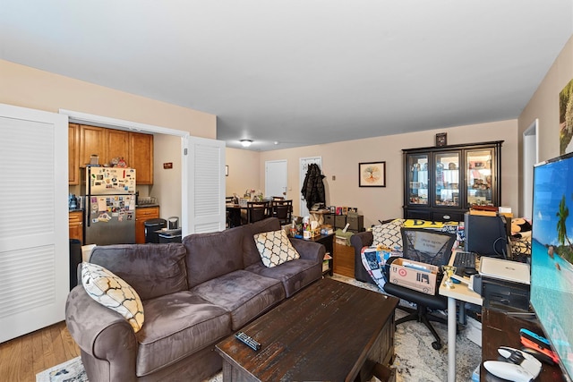 living room featuring hardwood / wood-style floors