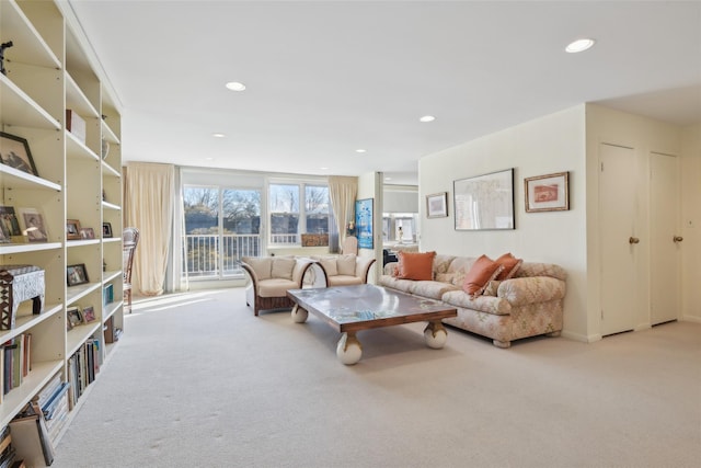 view of carpeted living room