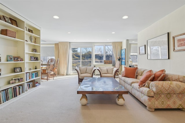 view of carpeted living room