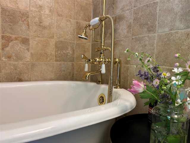 room details with a freestanding tub