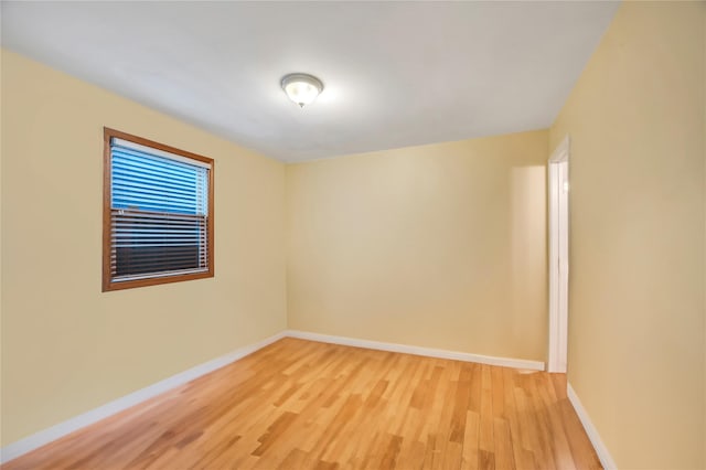 unfurnished room featuring light wood-type flooring