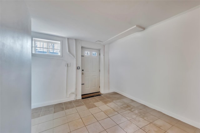 view of tiled foyer