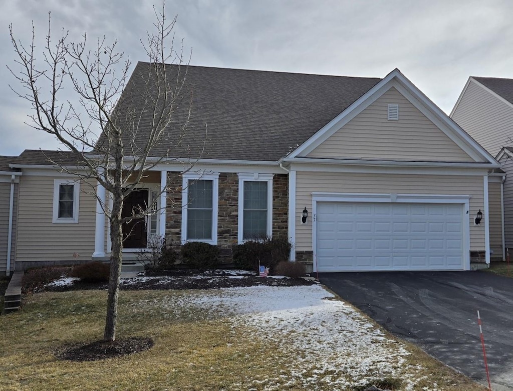 view of front facade featuring a garage