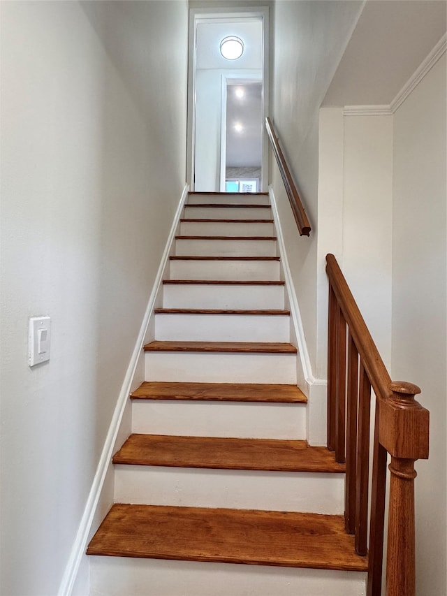 stairway with ornamental molding