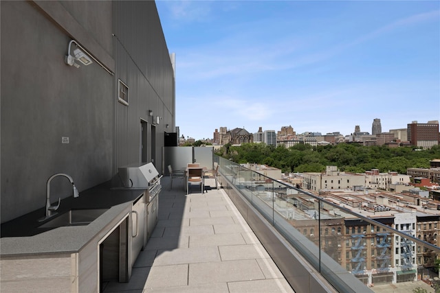 285 W 110th St Unit 2A, New York Manhattan, NY 10026 - balcony with a view of city and a sink