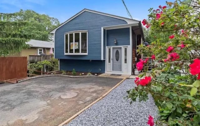 view of front of property with a patio area