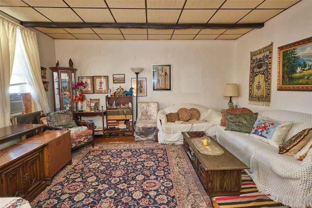 living room featuring hardwood / wood-style floors