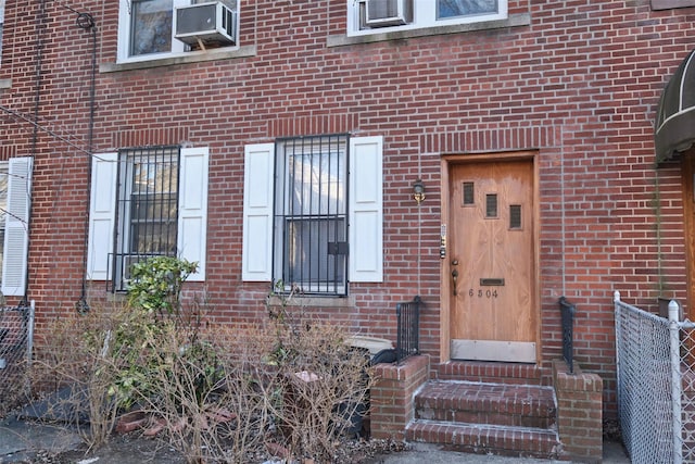 entrance to property with cooling unit