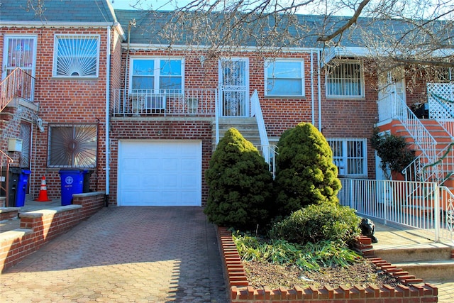 view of property with a garage