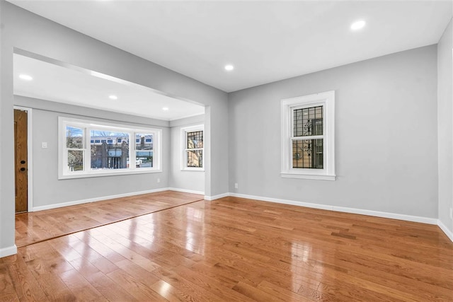 empty room featuring light hardwood / wood-style floors