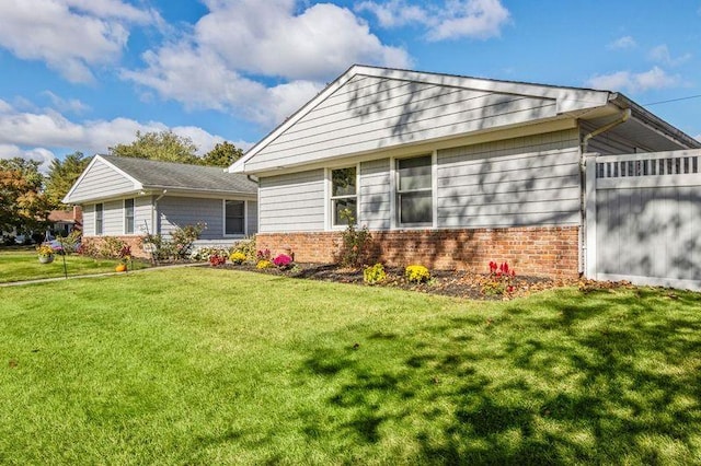 exterior space with a lawn