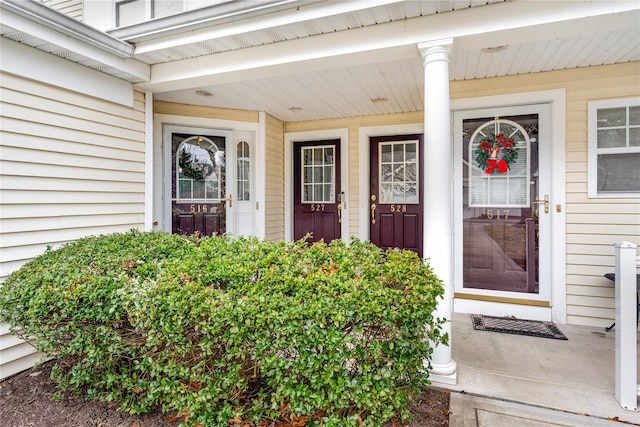 view of doorway to property