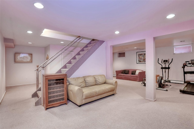 view of carpeted living room