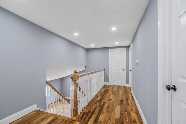 hall featuring hardwood / wood-style floors