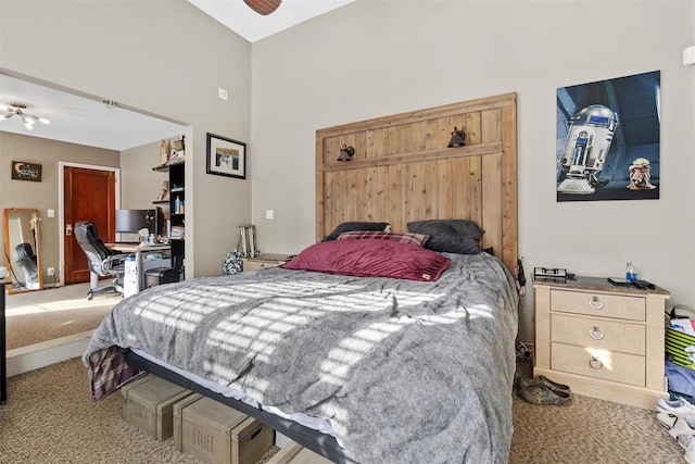 view of carpeted bedroom