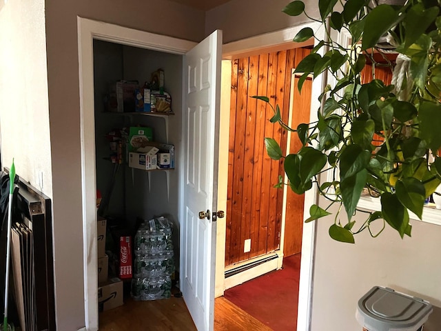 interior space featuring a baseboard radiator