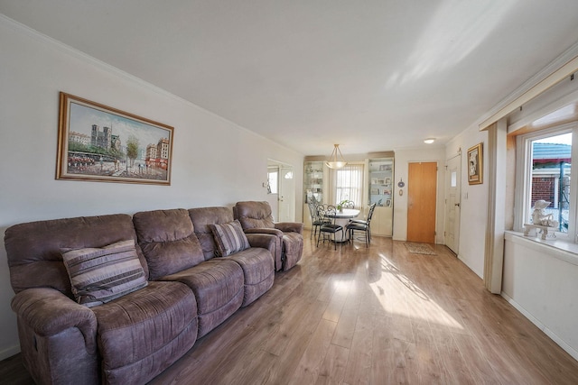 living room featuring wood-type flooring