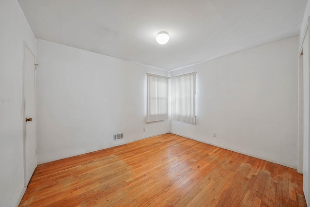 empty room featuring light wood-type flooring