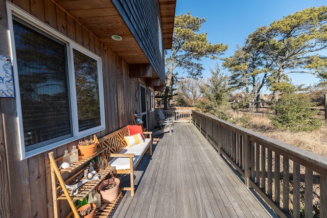 view of wooden deck