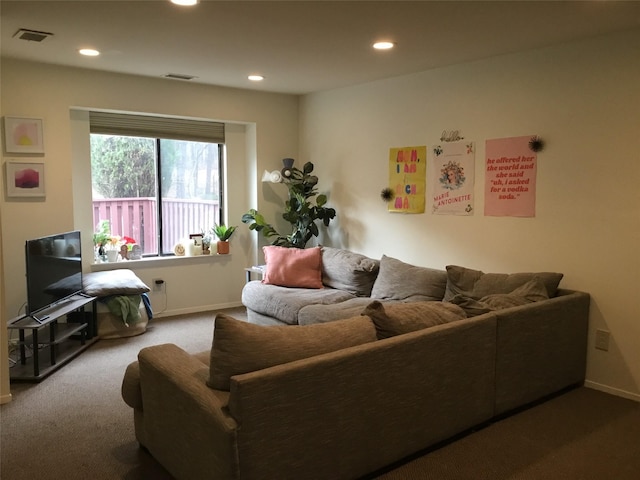 view of carpeted living room