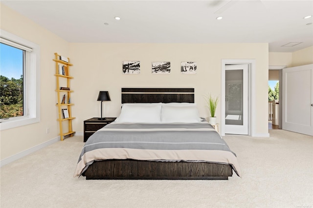 view of carpeted bedroom