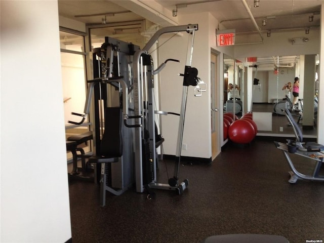 view of exercise room