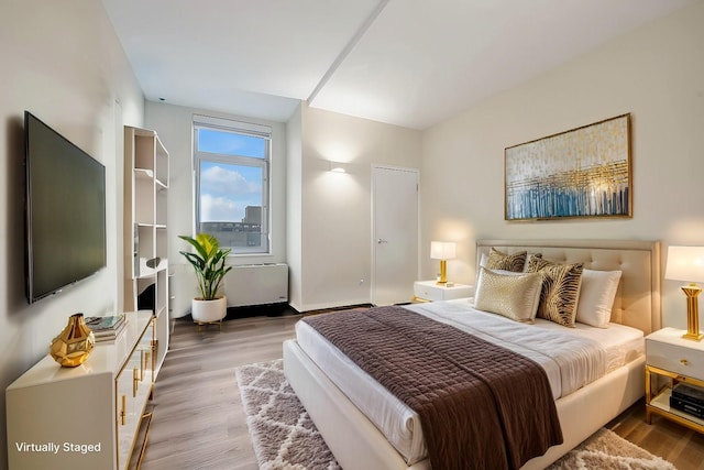 bedroom featuring wood-type flooring