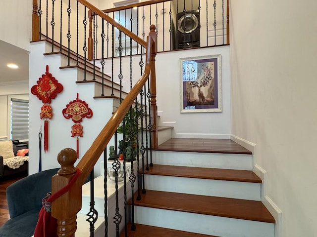 stairway with ornamental molding