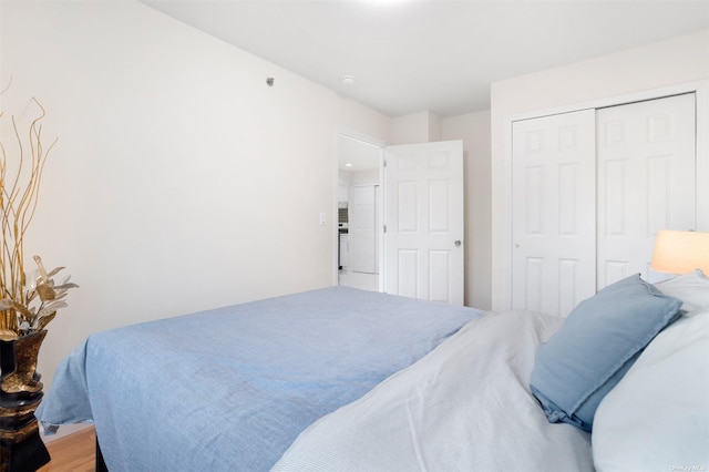 bedroom featuring a closet