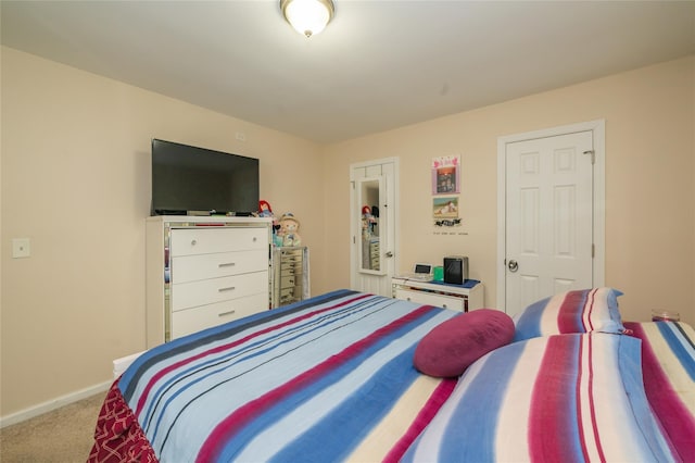 bedroom with carpet flooring