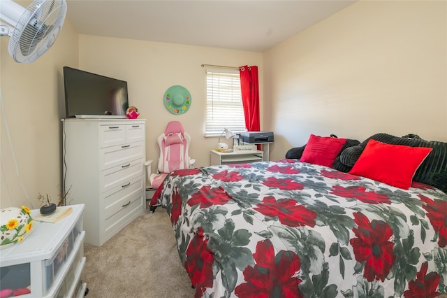 view of carpeted bedroom