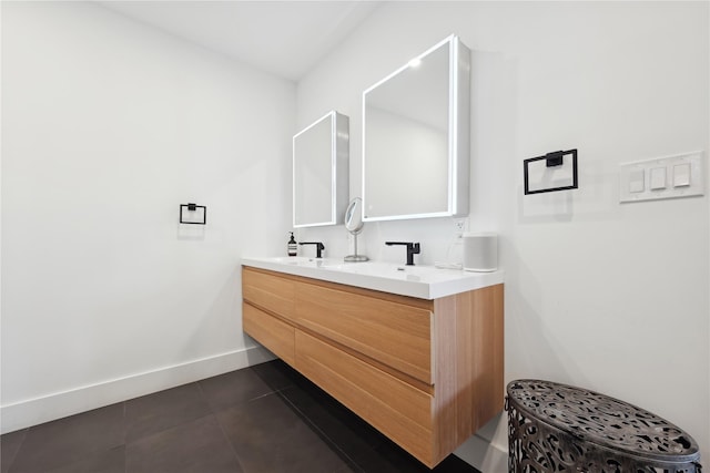 bathroom featuring vanity and tile patterned floors