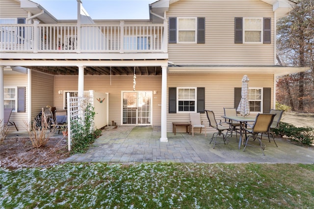 rear view of house featuring a patio area