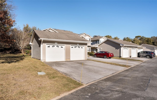 exterior space with a garage