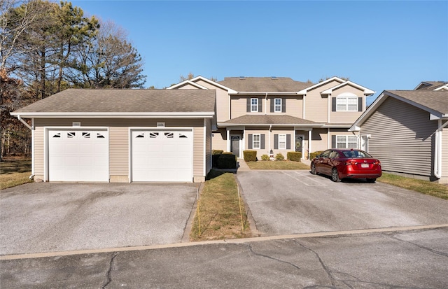 view of front facade featuring a garage