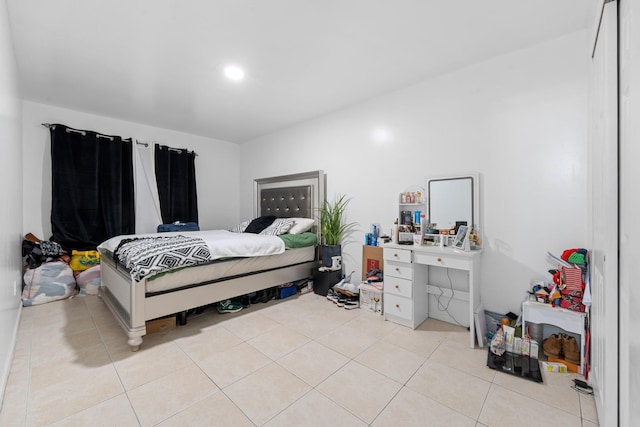 view of tiled bedroom