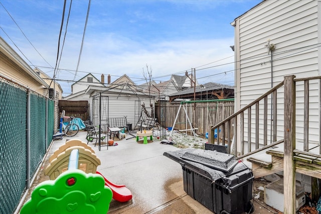 view of patio / terrace with a gazebo