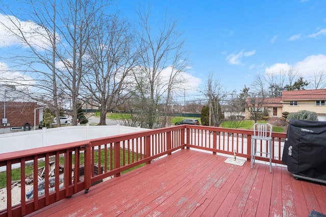 deck with grilling area