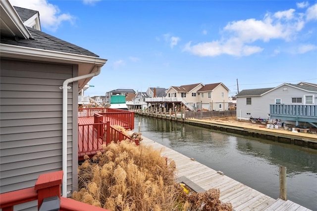 exterior space featuring a water view