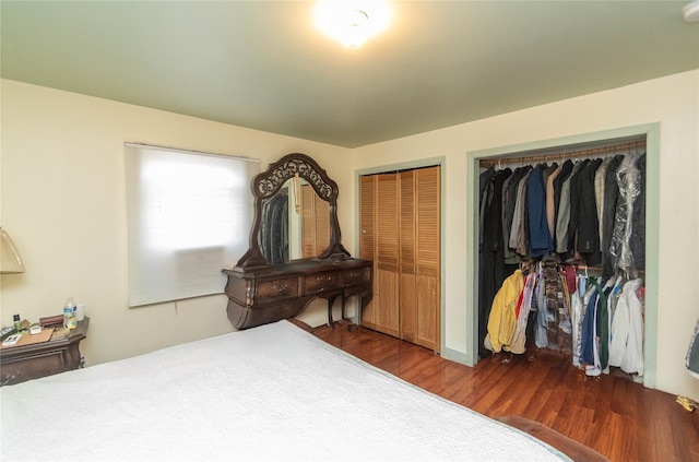 bedroom featuring hardwood / wood-style floors