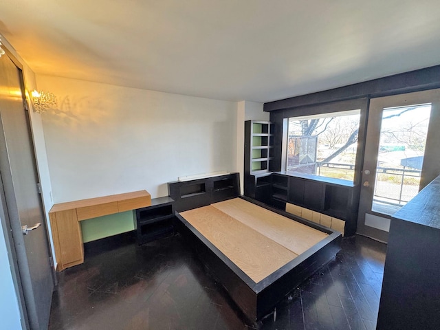 interior space featuring dark wood-type flooring