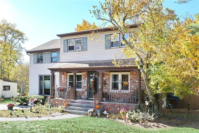 view of front of house with covered porch