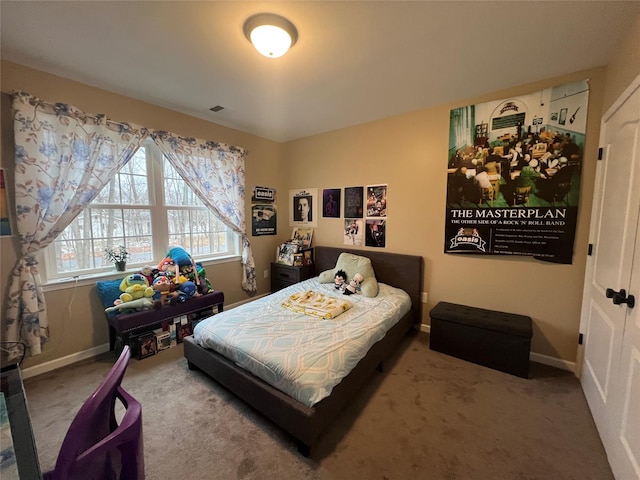 bedroom featuring carpet flooring