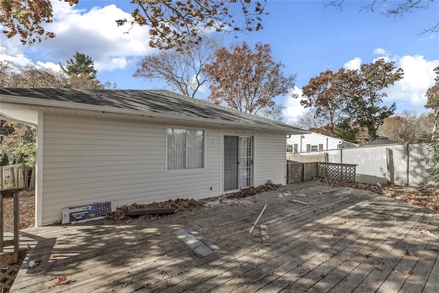 wooden deck with fence